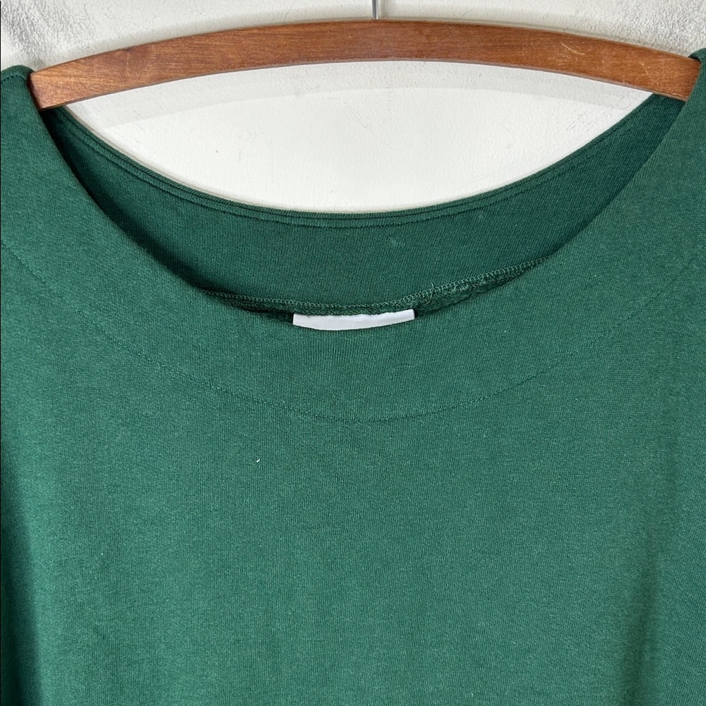 BRYN WALKER Green Sweatshirt Dress Bamboo Organic Cotton Size Large - Picture 3 of 15